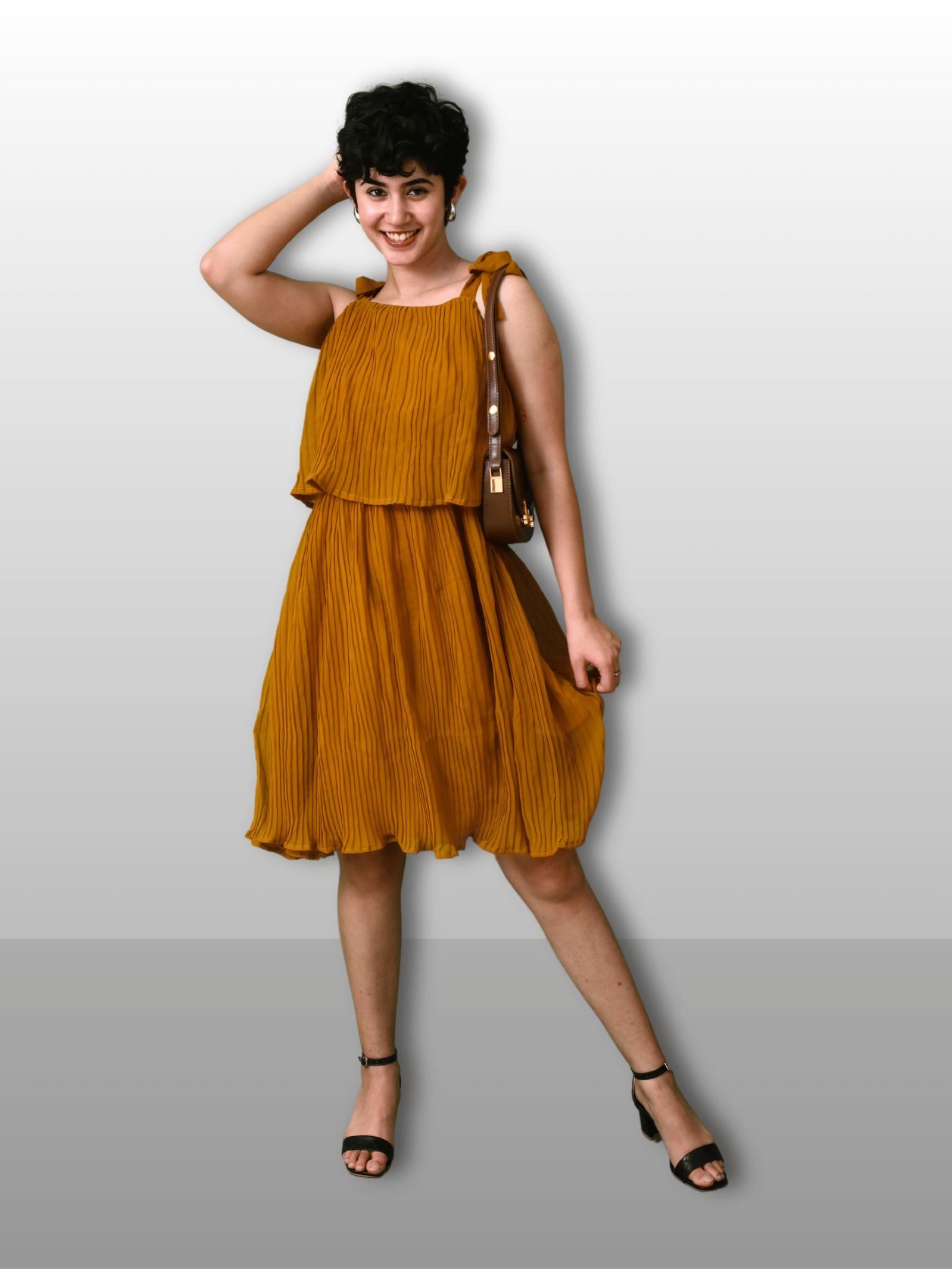 MUSTARD MIST DRESS