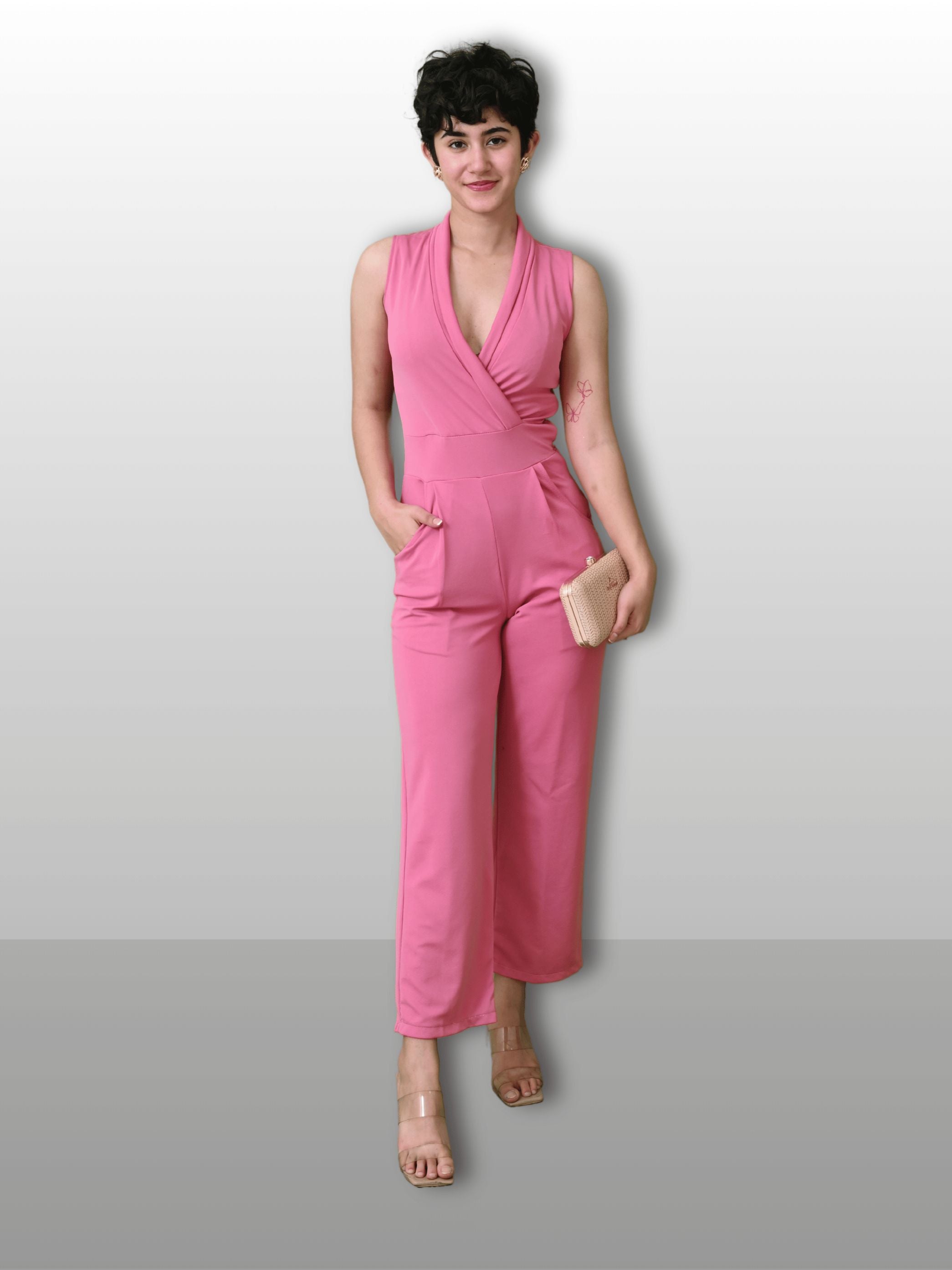 PINK PETAL JUMPSUIT